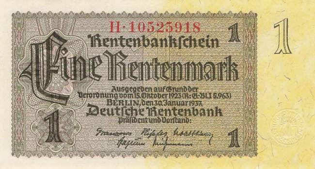 1 Rentenmark 1937 ro.166c H